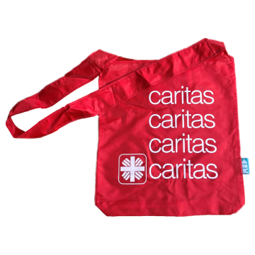 Faltbare Einkaufstasche "Cross Bag" aus recycelten PET-Flaschen in rot