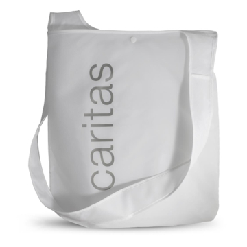 Faltbare Einkaufstasche "Cross Bag" aus recycelten PET-Flaschen in weiß