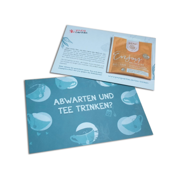 Aktionspostkarte "Abwarten und Tee trinken" (50er Pack)