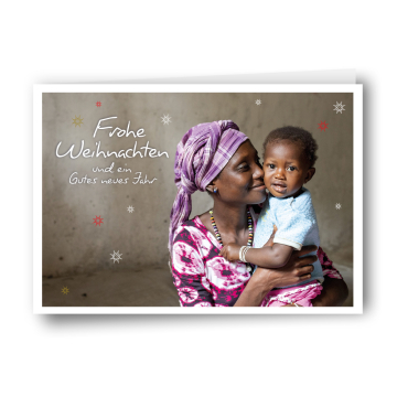 10er Set Caritas international Weihnachtskarten Motiv "Baby aus Sierra Leone"