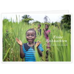 10er Set Caritas international Weihnachtskarten Motiv "Kinder in Sierra Leone"