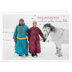 10er Set Caritas international Weihnachtskarten Motiv "Mongolei"